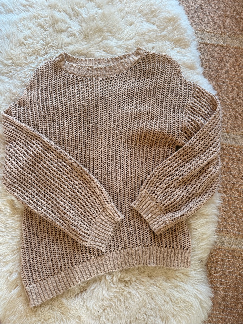 Spell Open-Knit crochet Crewneck Sweater